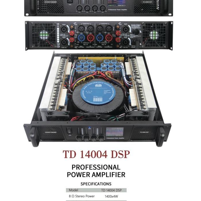 Power Amplifier Soundstandard Td14004 Dsp Td 14004 Dsp 4Ch 4X1400 Watt Soundstandar #Gratisongkir