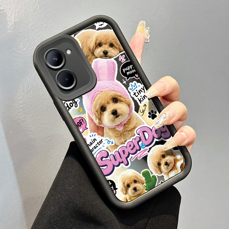 Casing Hp Realme C33 Case Casing pola Poodle Kesing Tahan sidik jari Kasing HP Cesing cermin model b