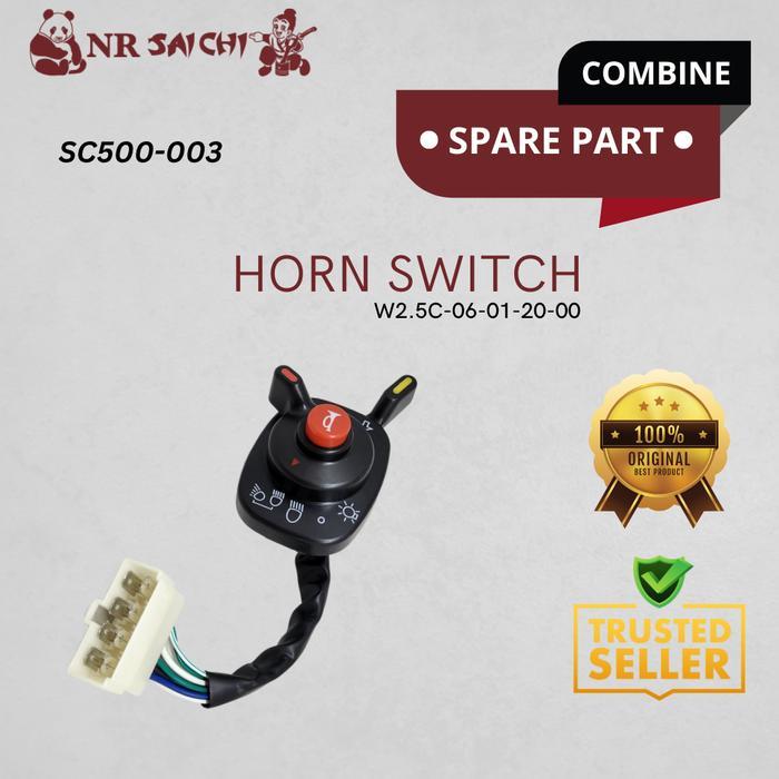 TERPERCAYA Saklar Lampu Horn Switch W2.5C-06-01-20-00 untuk Combine Harvester MAXXI BIMO 102