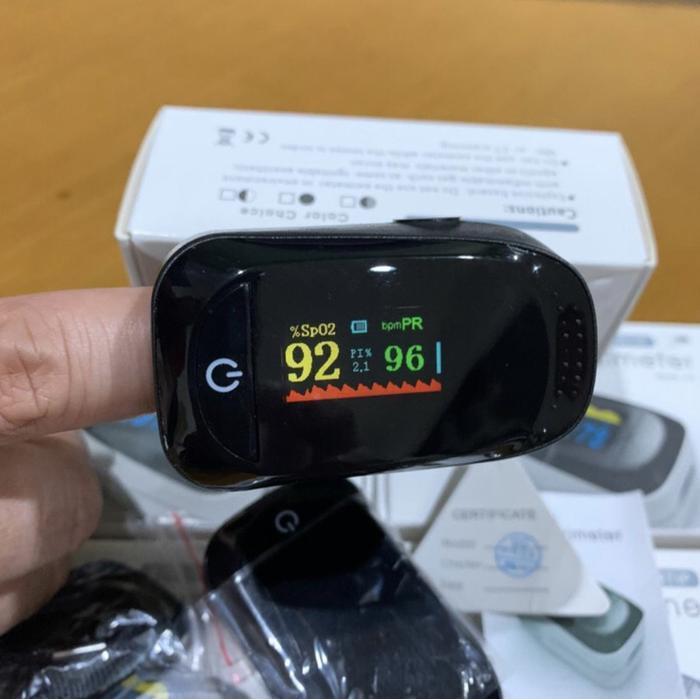 Ready Mixio A2 Fingertip Pulse Oximeter Sp02 Saturation Monitor Hd Oled -Gratisongkir