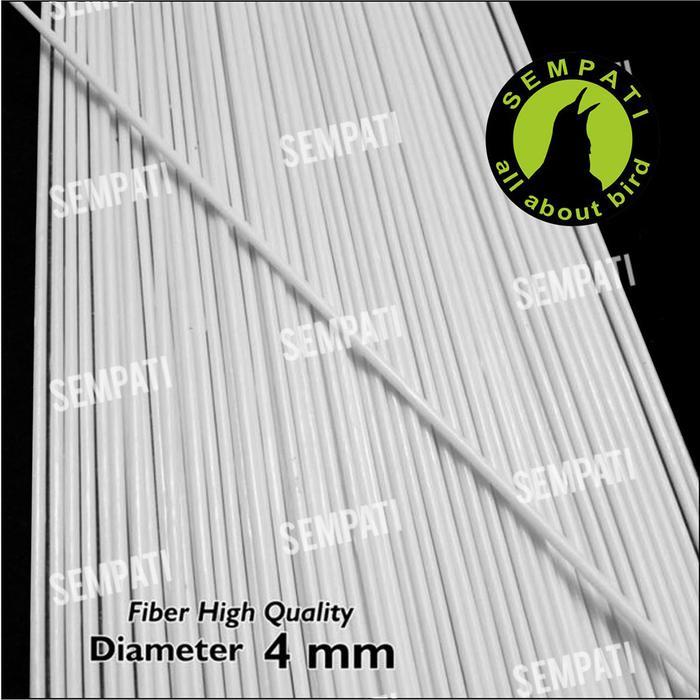 SEMPATI RUJI/JERUJI FIBER 4 MM PANJANG 100CM SANGKAR KANDANG BURUNG MERPATI KOTAK PUTIH RJFP