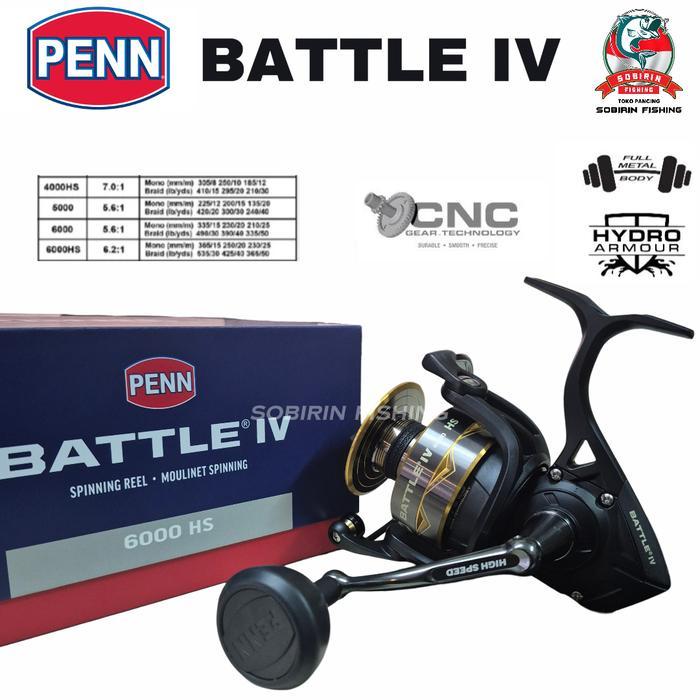 Reel PENN BATTLE IV DX & HS 2024 UKURAN 4000DX-6000DX 4000HS-6000HS | Reel penn batle vi HS - 6000HS