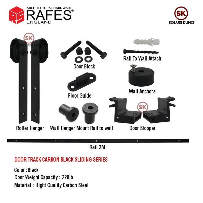 REL PINTU SLIDING 2 METER RAFES ENGLAND / HIGH QUALITY CARBON STEEL