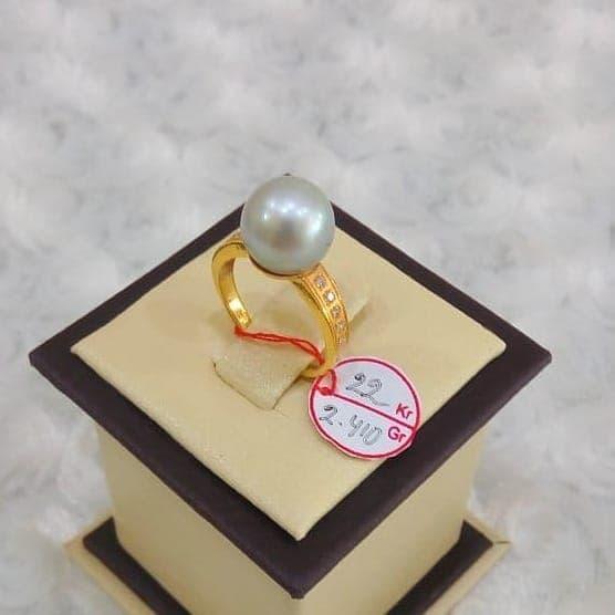READY cincin emas mutiara laut asli lombok , perhiasan mutiara lombok Asli