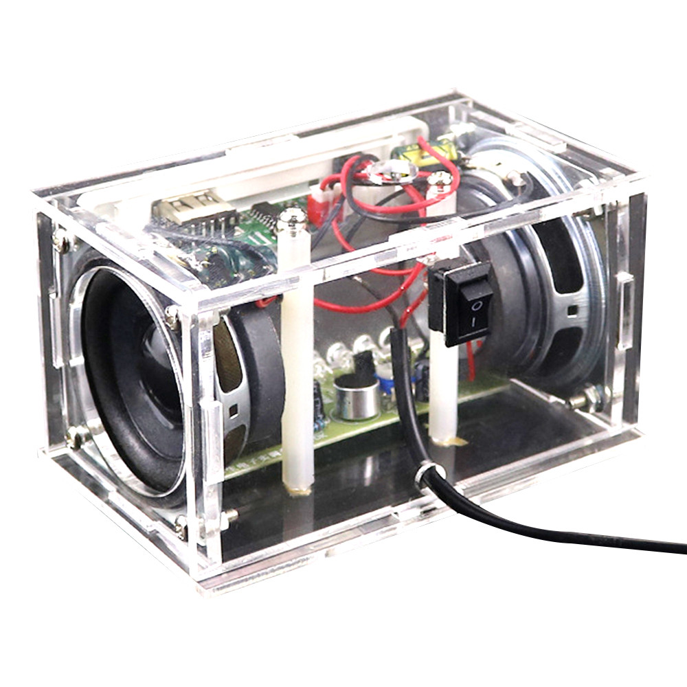 White DIY Electronic Kit Bluetooth Speaker Teaching Practice Bluetooth Stereo Speaker Electronics