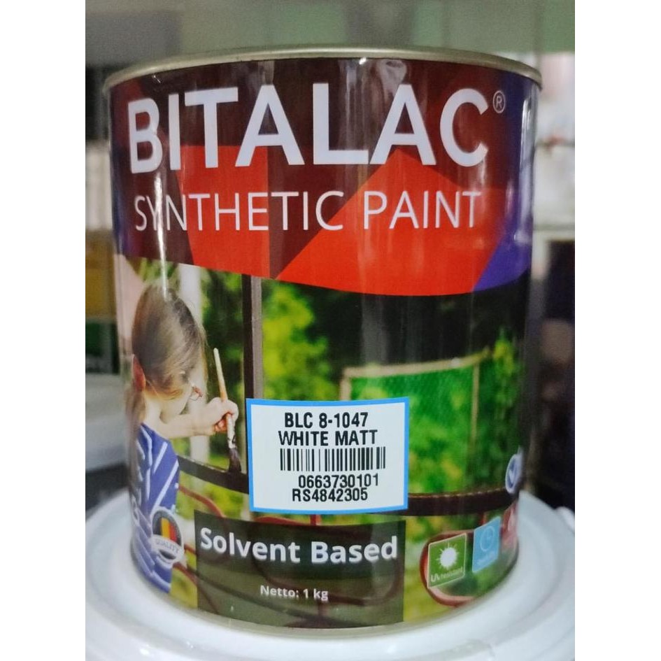 Bitalac Cat Kayu Besi 1 kg White Matt / Putih Dof