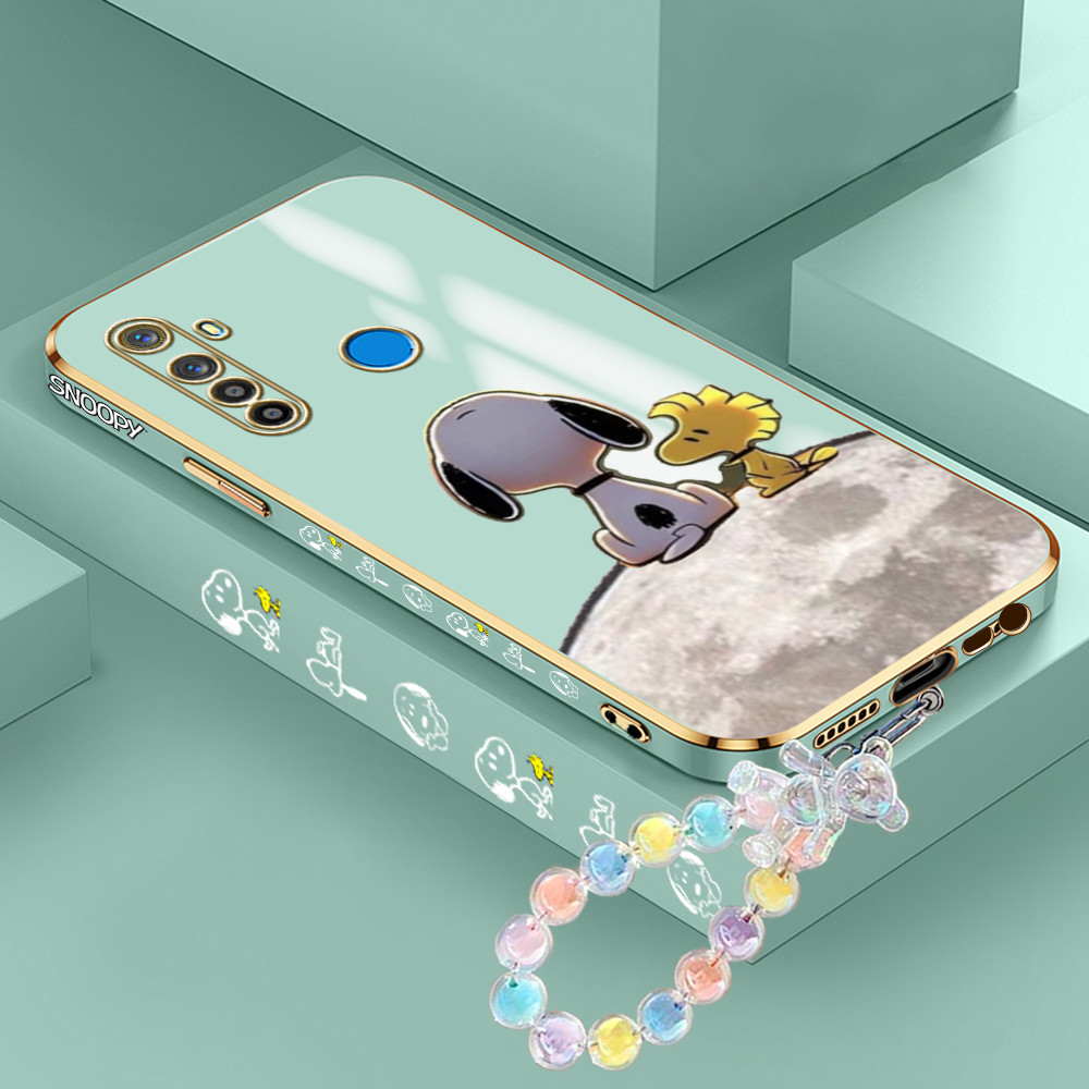 [Pengiriman Jakarta] Realme C1 C2 C2S C3 C11 2021 C12 C15 C17 U1 X A1K Casing Ponsel Pola Snoopy di 