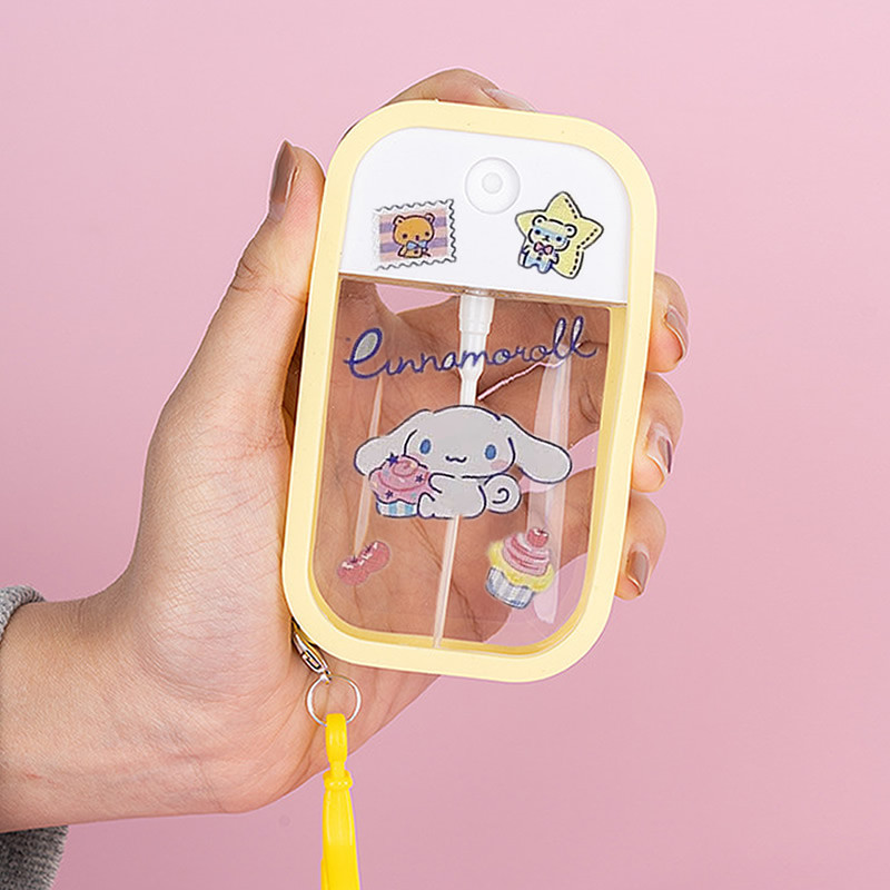 Cute Sanrio Cinnamoroll Spray Bottle Kuromi My Melodys Alcohol Press Bottled Perfume Bottle Fun