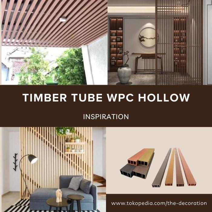 Timber Tube WPC Outdoor WPC Hollow Outdoor WPC Kisi Penyekat Outdoor Promo