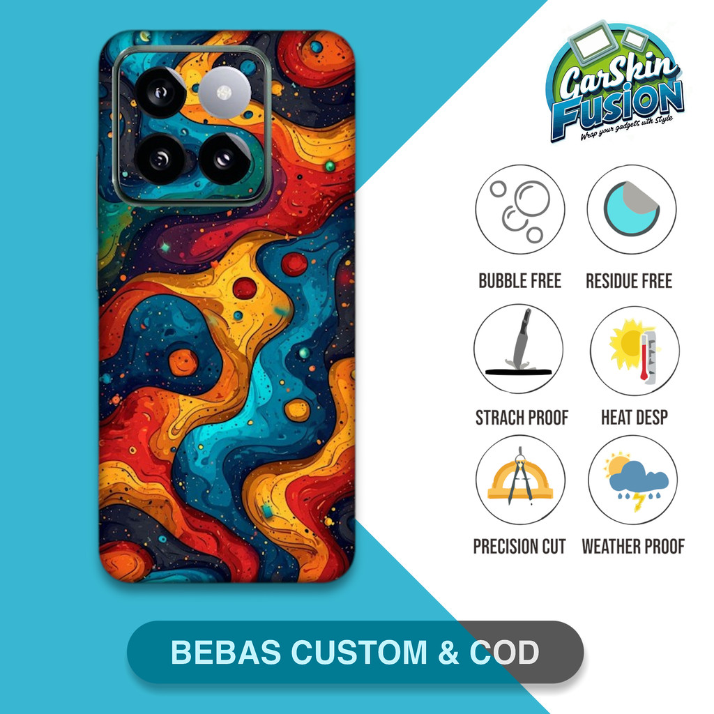 Garskin Skin Xiaomi 14 colorfull Anti-Scratch Protector Case | by Fusion Kode - oc5