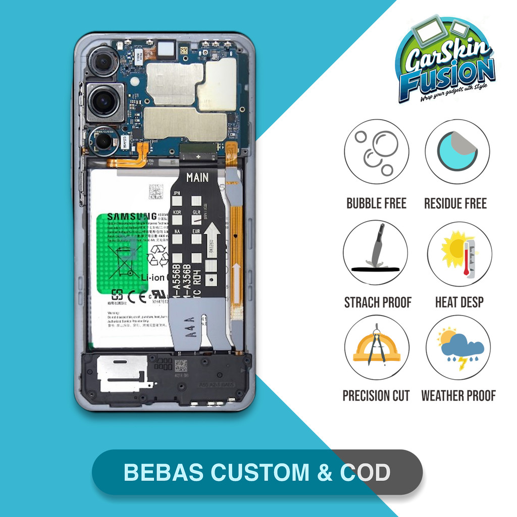 Garskin Skin Samsung A55 5G Full bod Teardown Mesin Anti-Scratch Protector Case | by Fusion Kode - s