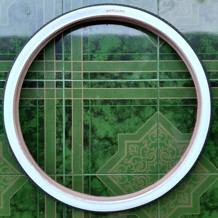 Ban Luar Sepeda 26 X 1.75 26X1.75 Swallow Hitam Lis Putih Mtb Federal Mini Mtb