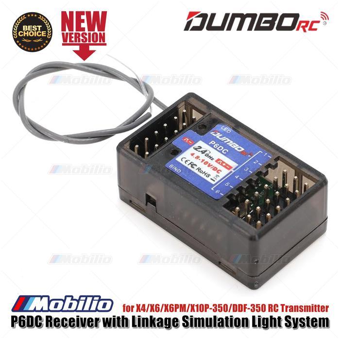 Dumborc P6Dc Receiver 2.4G 6 Channel With Led Lamp Control Interface For X4 X5 X6 X6P X10P