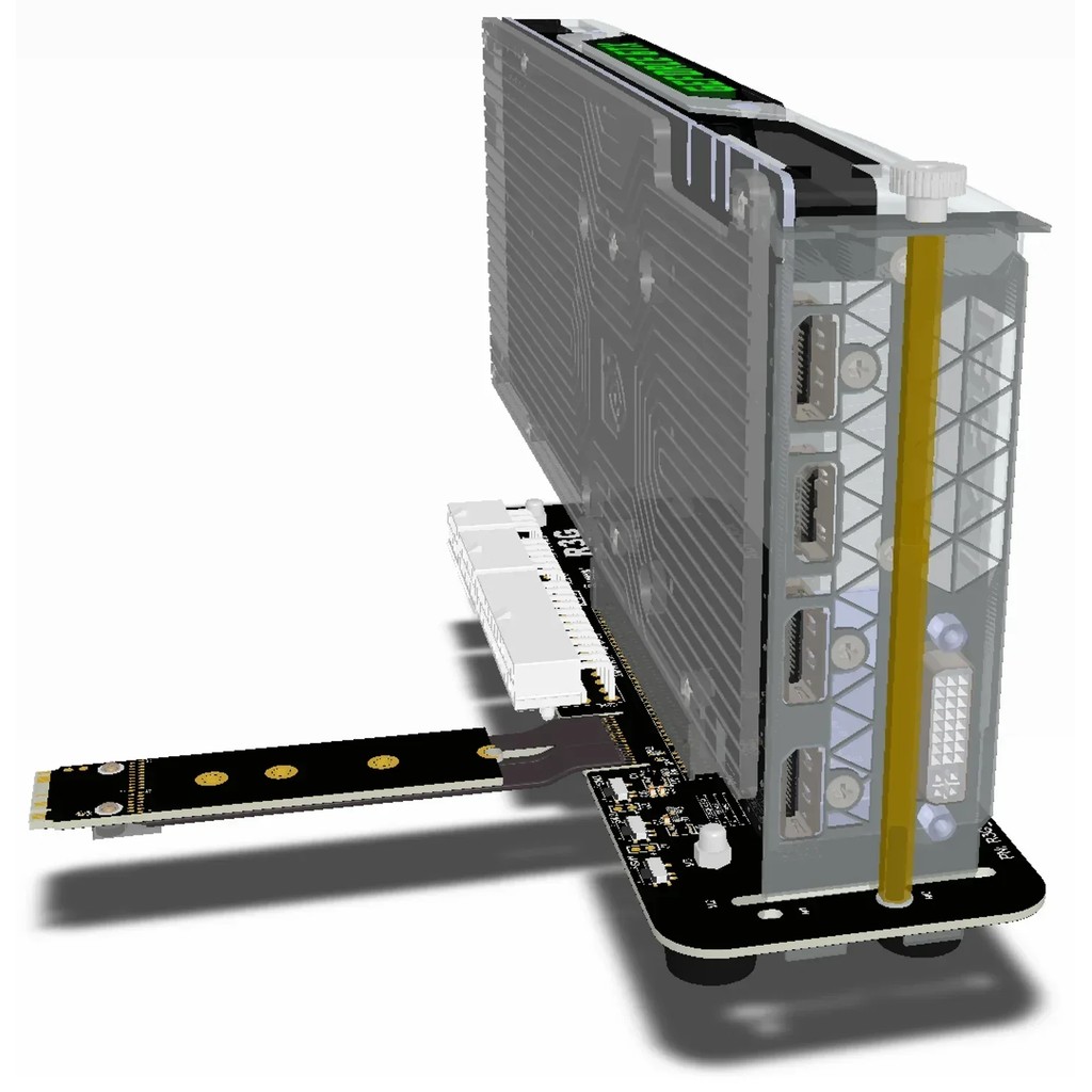 K43SG 4.0 LAPTOP PC M.2 NVME TO PCIE 4.0 X16 ADAPTER PCI-E 16X TO M2 M KEY EXTENSION CABLE EGPU DOCK