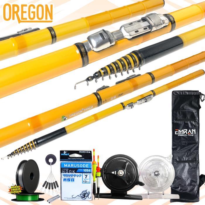 Tegek Set kolong Oregon Panda Set Lengkap Joran Pancing Reel