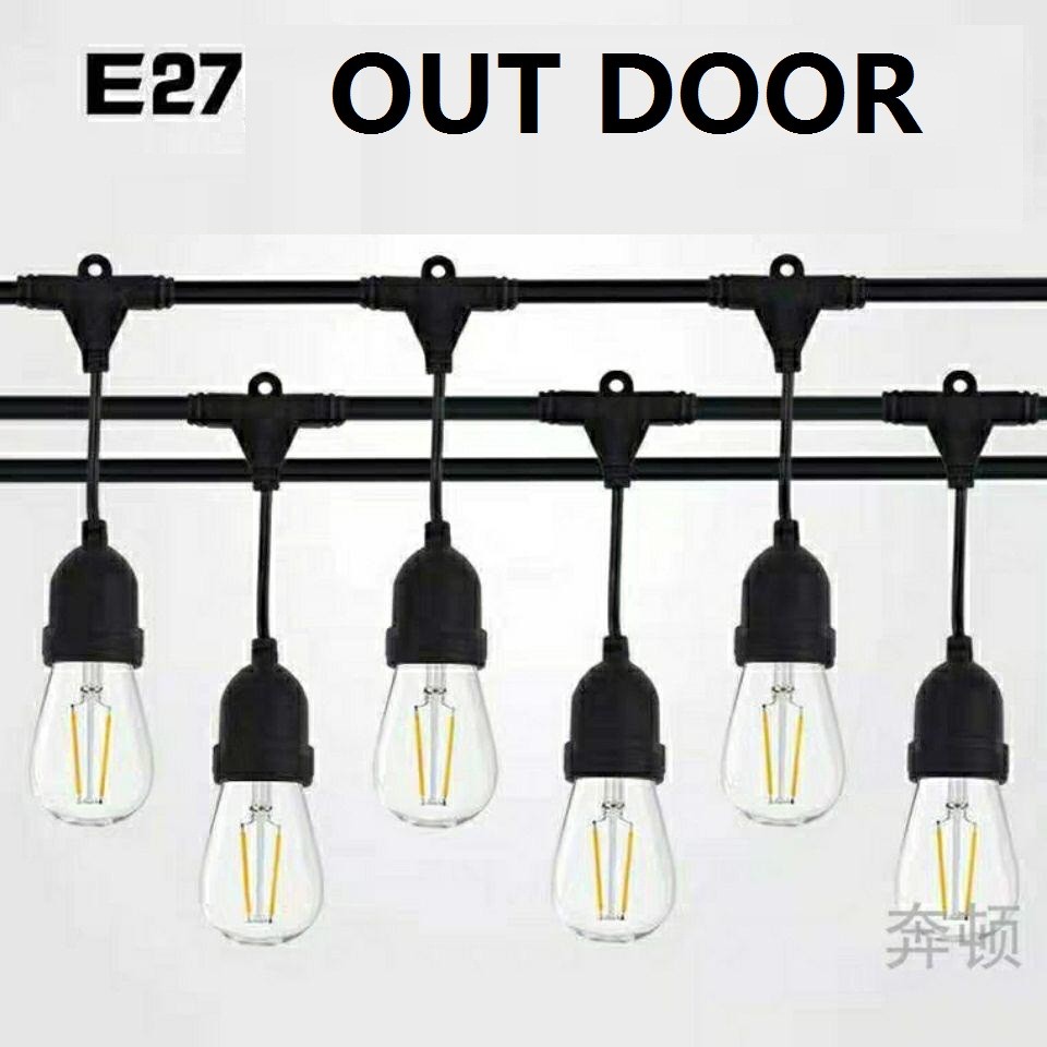 KABEL FITTING Gantung 5M - 100METER Lampu Cafe Dekorasi / KABEL LAMPU KAFE OUTDOOR FITING KABEL OUTD