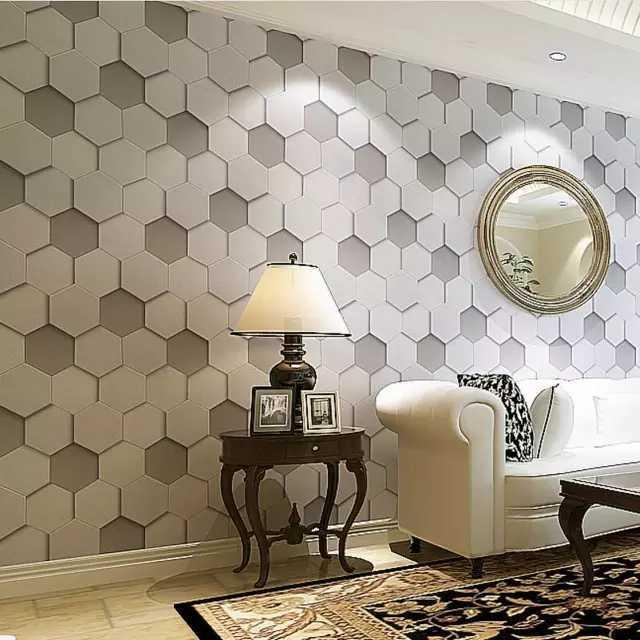 WALLPAPER DINDING MOTIF SEGIENAM 3D 10M X 45CM