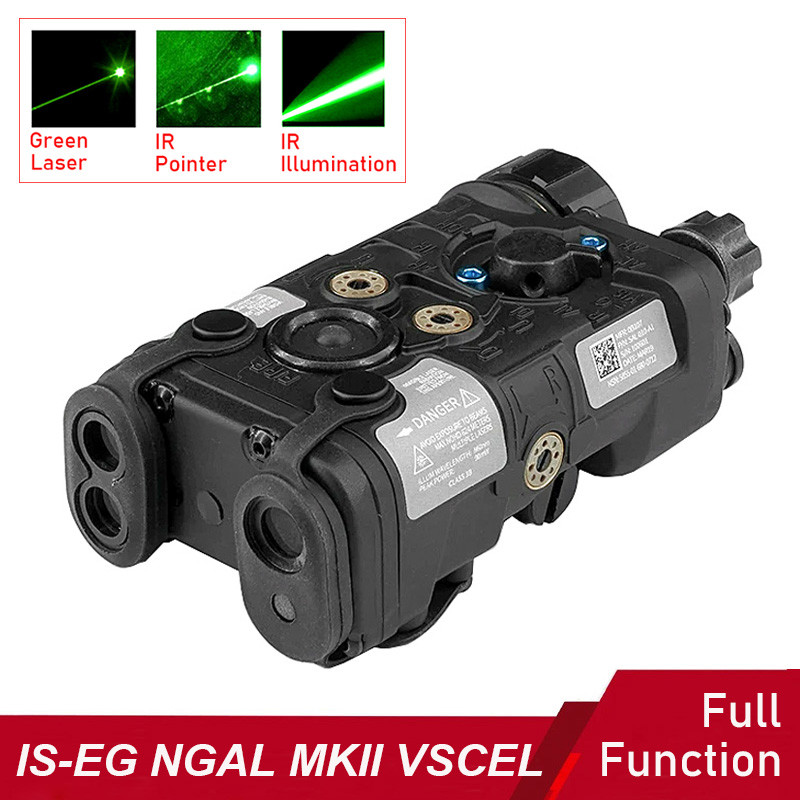 IS-EG NGAL Laser Pointer Tactical NGAL MKII IR Illumination VIS Green Laser Deluxe Hold Zero with