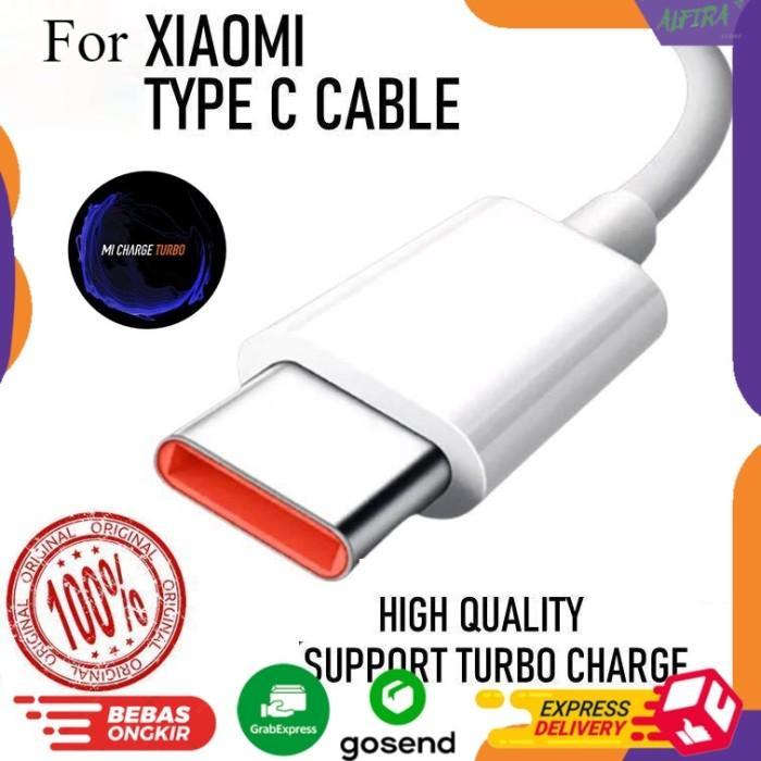 Kabel Data For Xiaomi Ori 100% Type C Turbo Charge 6A Kabel Data