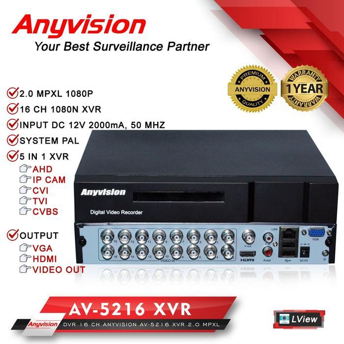 BERGARANSI DVR AV-5216 XVR 16Channel AnyVision