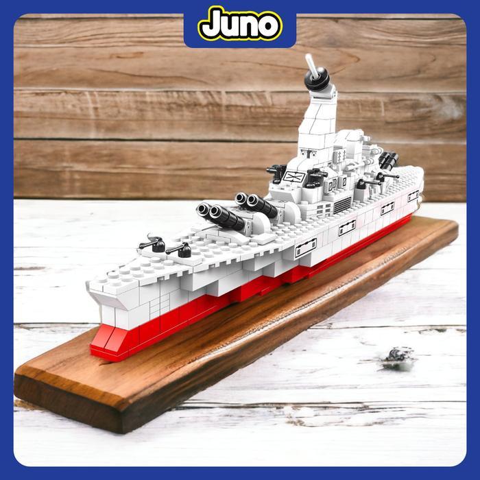 Sale Juno Mainan Block Bricks Battleship Kapal Perang (1000Pcs) 3D Puzzle