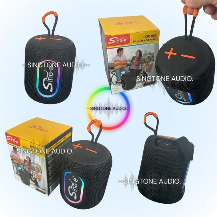 [SINGTONE AUDIO] Speaker Mini Wireless Portable Bluetooth ZQS-P6 al Sing-e Sra Jernih Bass Bulat