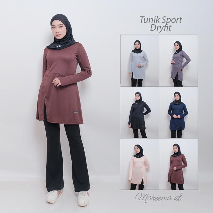 Atasan Tunik Baju Olahraga Wanita Muslimah Sporty Baju Olahraga Tunik Atasan Sport Wanita Muslimah