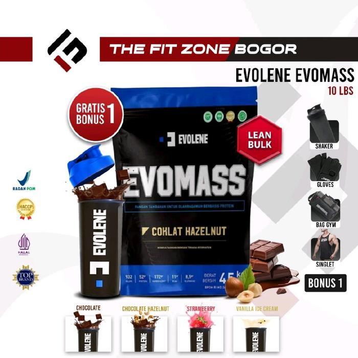 Evolene Evomass Gainer 10 Lbs 4500 Gram Weight Gainer Halal Bpom Promo