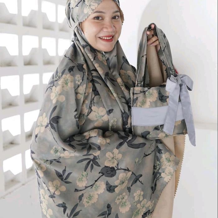 ORIGINAL Mukena Zahra Motif Prayer Set 3in1* UKURAN: All Size Jumbo READY STOCK
