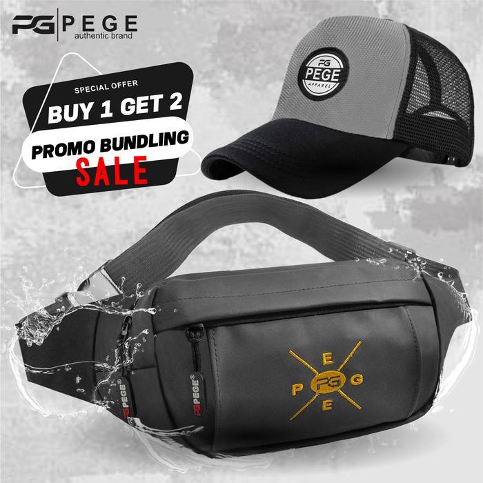 alv Bundling Paket Hemat Buy 1 Get 3 PEGE Thanos Waistbag Waterproof Topi Dompet Distro - PG