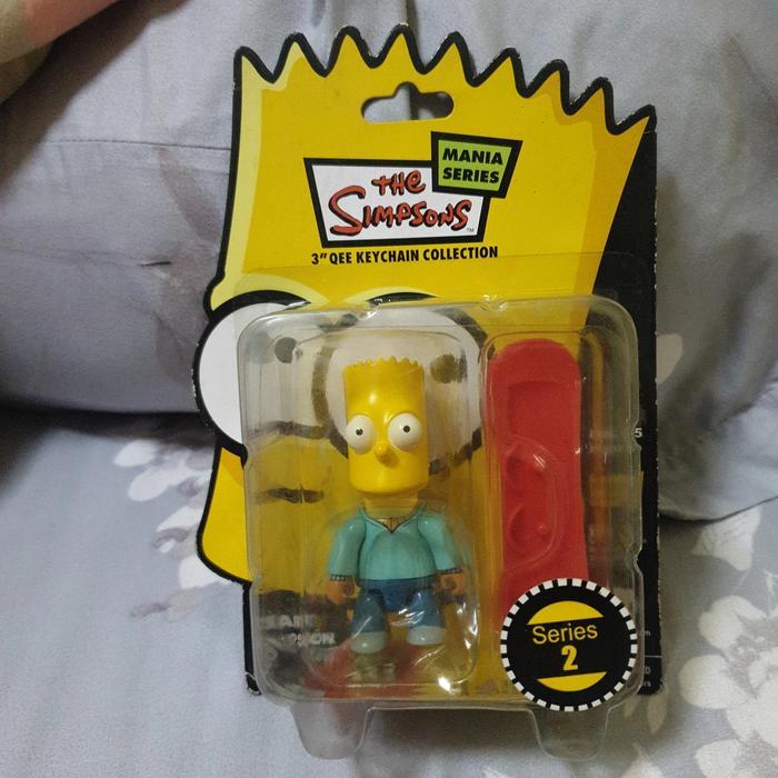 HOT SALE QEE KEYCHAIN COLLECTION THE SIMPSONS MANIA SERIES BART SNOWBOARD BART TERMURAH