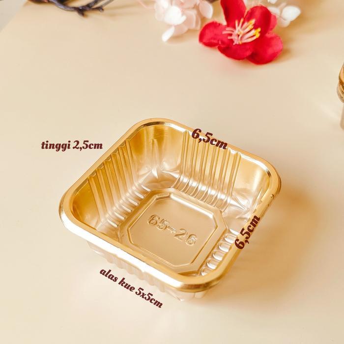 Terbaru Mika Tray Mooncake 50Gr Mika Tray Warna Gold Tray Mooncake