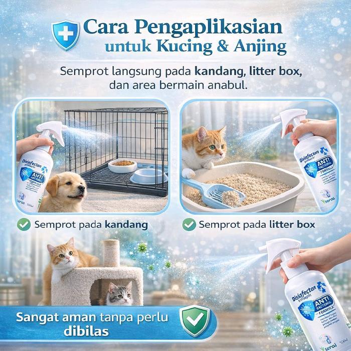 Desinfektan Kandang Kucing Litter Box 500Ml Desinfektan Kandang Hewan Desinfektan Petcare Medicat