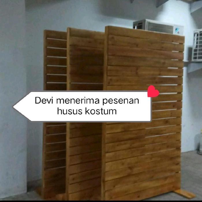 Ready Partisi/ Penyekat Ruangan Kayu Jati Belanda Premium