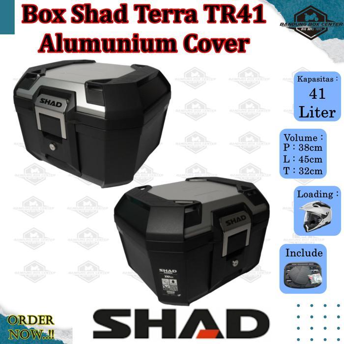Box Shad Terra Tr41 Silver Box Motor Shad Tr41 Almunium Cover Bagasi Motor Shad Box Shad Tr 41
