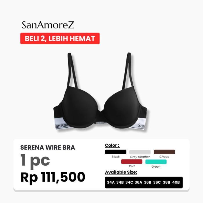 Sorella - Serena Wire Bra Katun Cup 3/4 Bh Busa Tipis Premium Size 34A-40B
