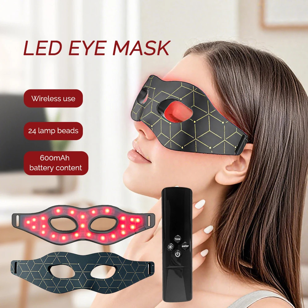 Red Light Silicone Eye Mask 7 Colors LED Photon Flexible Eyes Mask Relieves Eye Fatigue Anti-Wrinkle