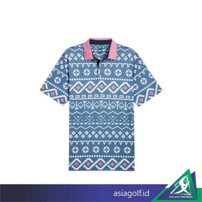 T Shirt Golf Puma Fair Isle Print Golf Kaos Golf
