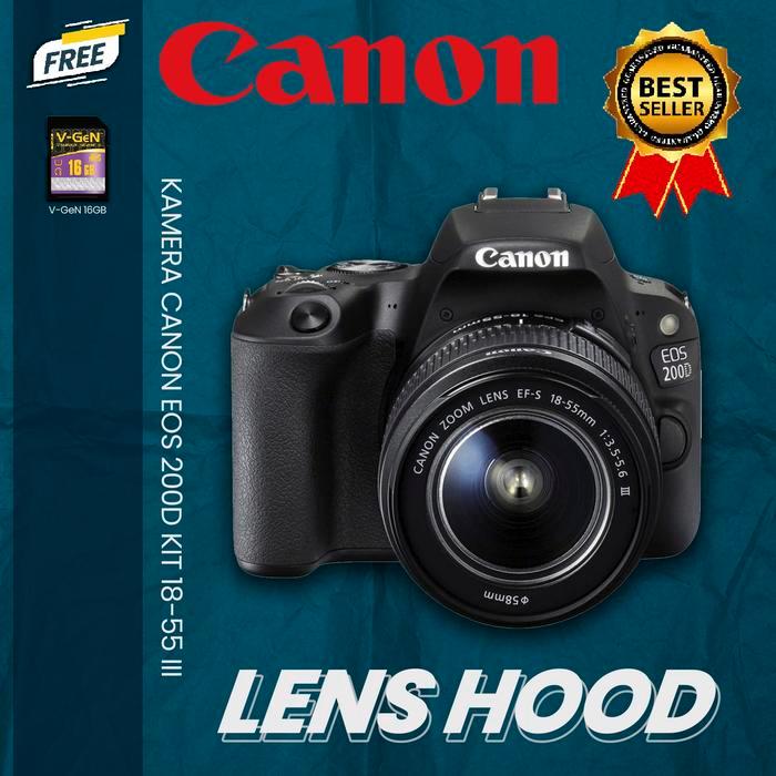 Kamera Canon Eos 200D Kit 18-55 Iii Terbaru 