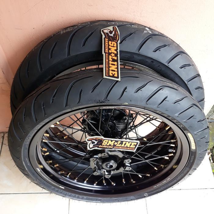 Banset Supermoto CRF 150 Ban maxxis velg scarlet