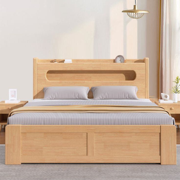 Tempat tidur kayu minimalis modern/Dipan kayu minimalis moderun/Ranjang kayu minimalis