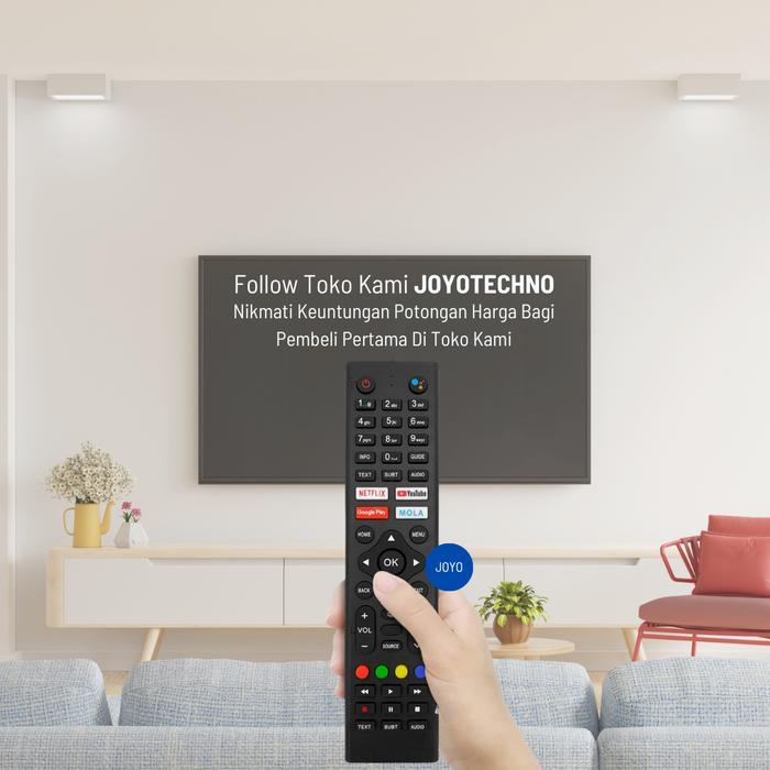 Premium Remot Pengganti Untuk Smart Tv Polytron 81J367 / Remote Smart Tv Polytron Mola Android Led