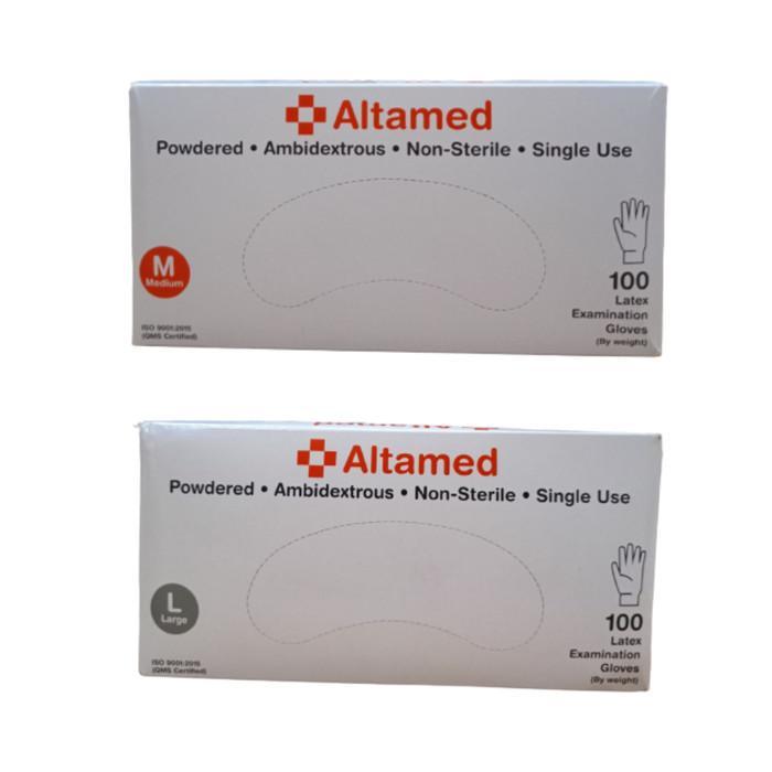 Sarung Tangan Latex Altamed / Altamed Latex Glove isi 100's