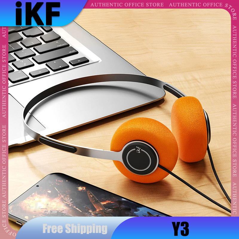 IKF Y3 Retro Wired Headphone Lightweight Designs Koss Style Headset