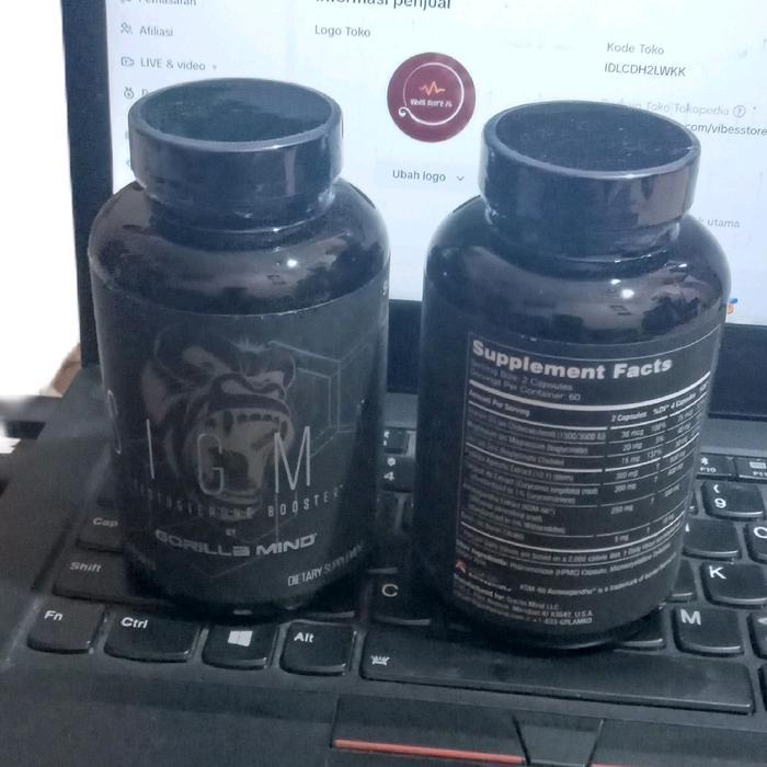 Gorilla Mind Sigma Testosterone Booster - Made with Tongkat Ali and Fadogia Agrestis Extract 120