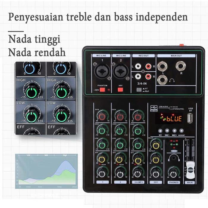 Sale 4 Channel Mixer Audio/Mixer Mini/Sound Card/Amplifier /Profesional Recording Equipment Mikser