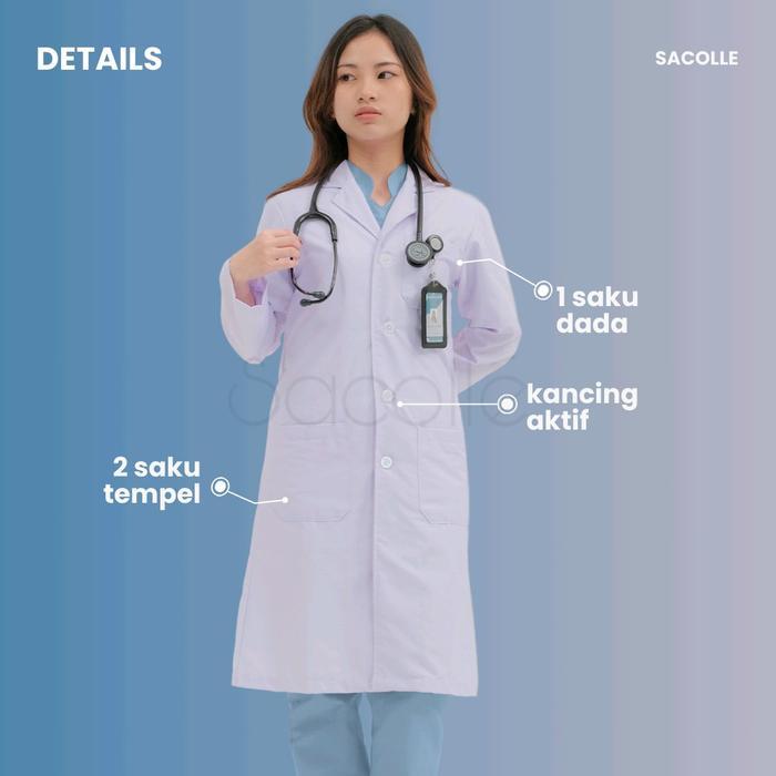 Termurah Jas Laboratorium Small - Big Size Jumbo/Jas Lab Premium Lengan Panjang & Pendek Murah [Kode