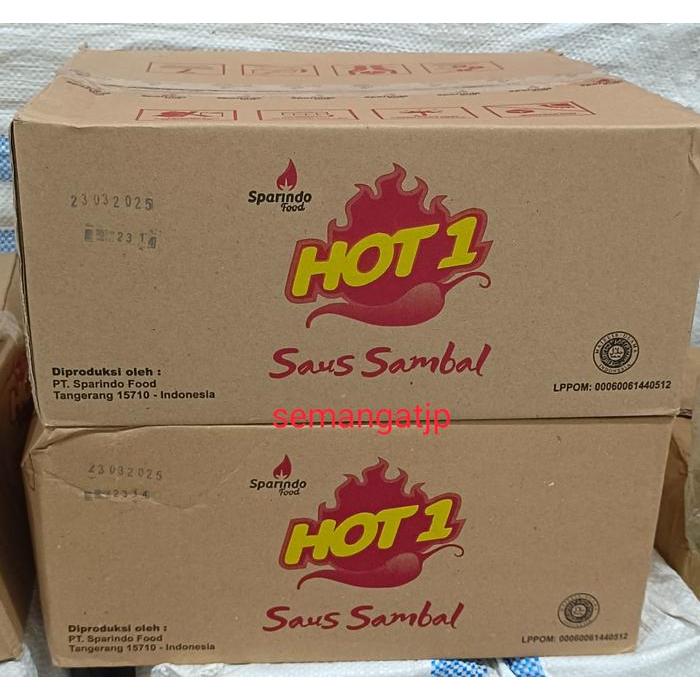 Saus Sambal Hot 1 Perdus Isi 20 Pack @24 Sachet - Sauce Kecap Saos Makanan Pedas Botol