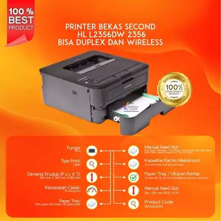 PRINTER BEKAS SECOND HL L2356DW 2356 BISA DUPLEX DAN WIRELESS