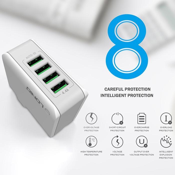 Charger Adapter Ldnio A4403 Original / Kepala Charger Travel Usb Port Co